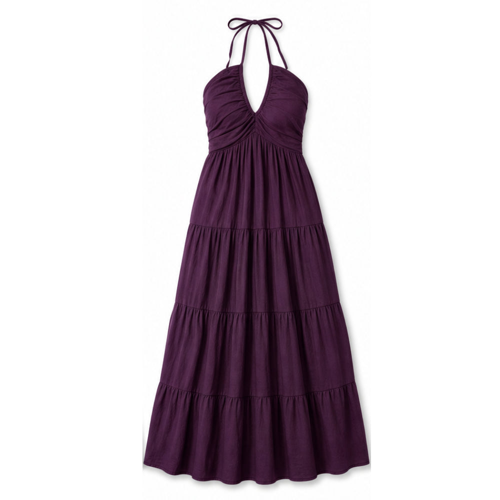 FLOWY HALTER MAXI DRESS FOR EFFORTLESS STYLE
