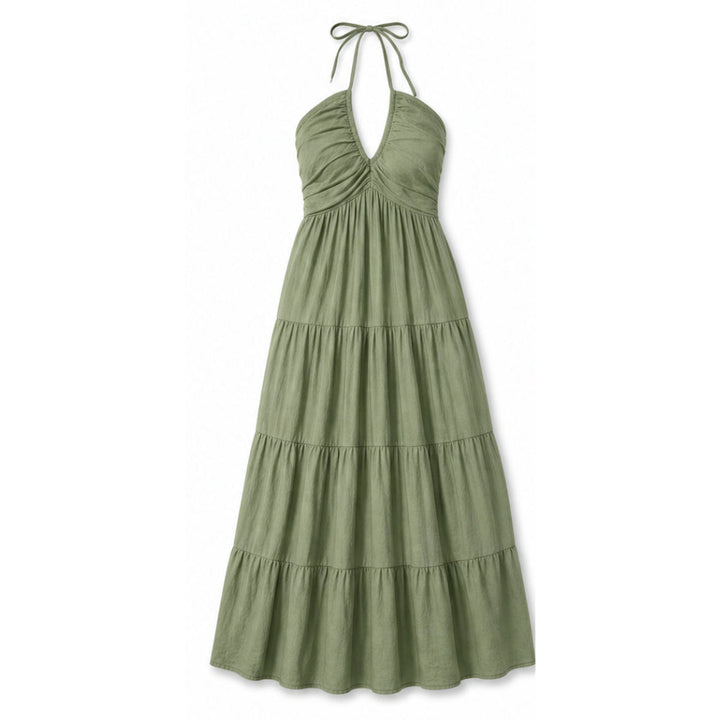 FLOWY HALTER MAXI DRESS FOR EFFORTLESS STYLE