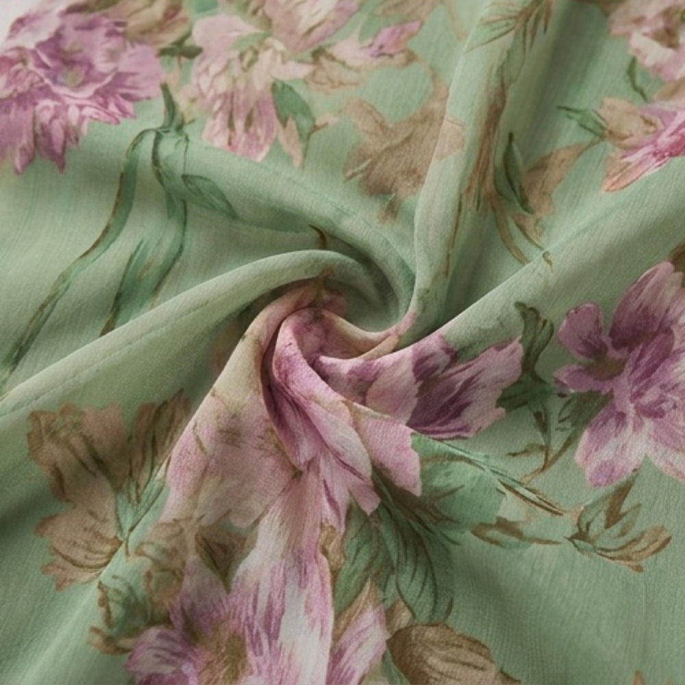 FLOWY SAGE FLORAL SUMMER MAXI