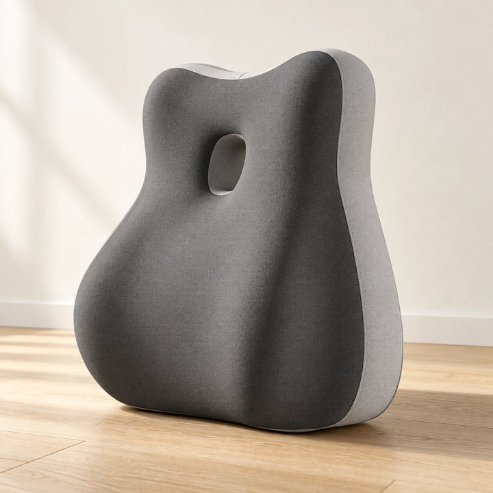 Sculpted Backrest Comfort Cushion — Mixed Gray