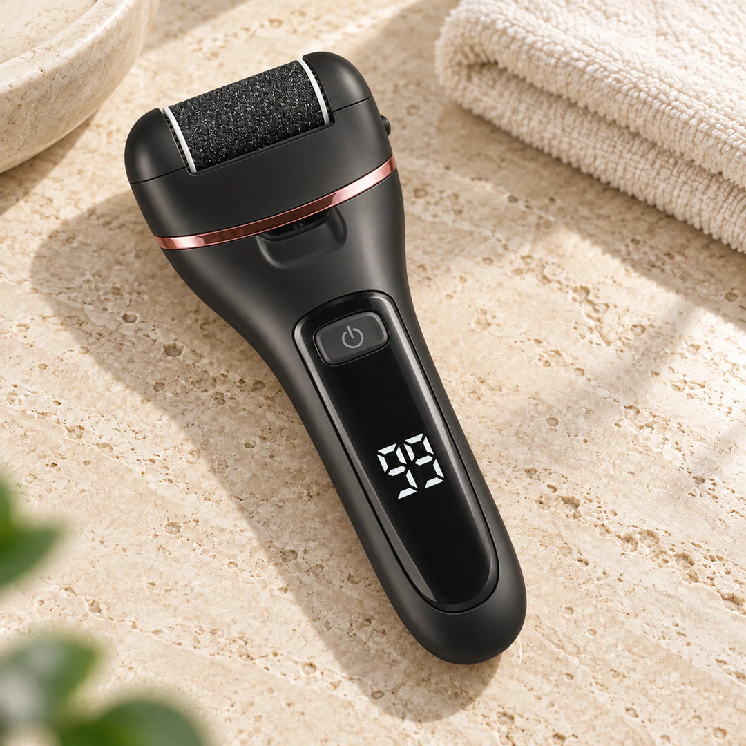 Rechargeable Roller Foot File &amp; Pedicure Kit — Black option