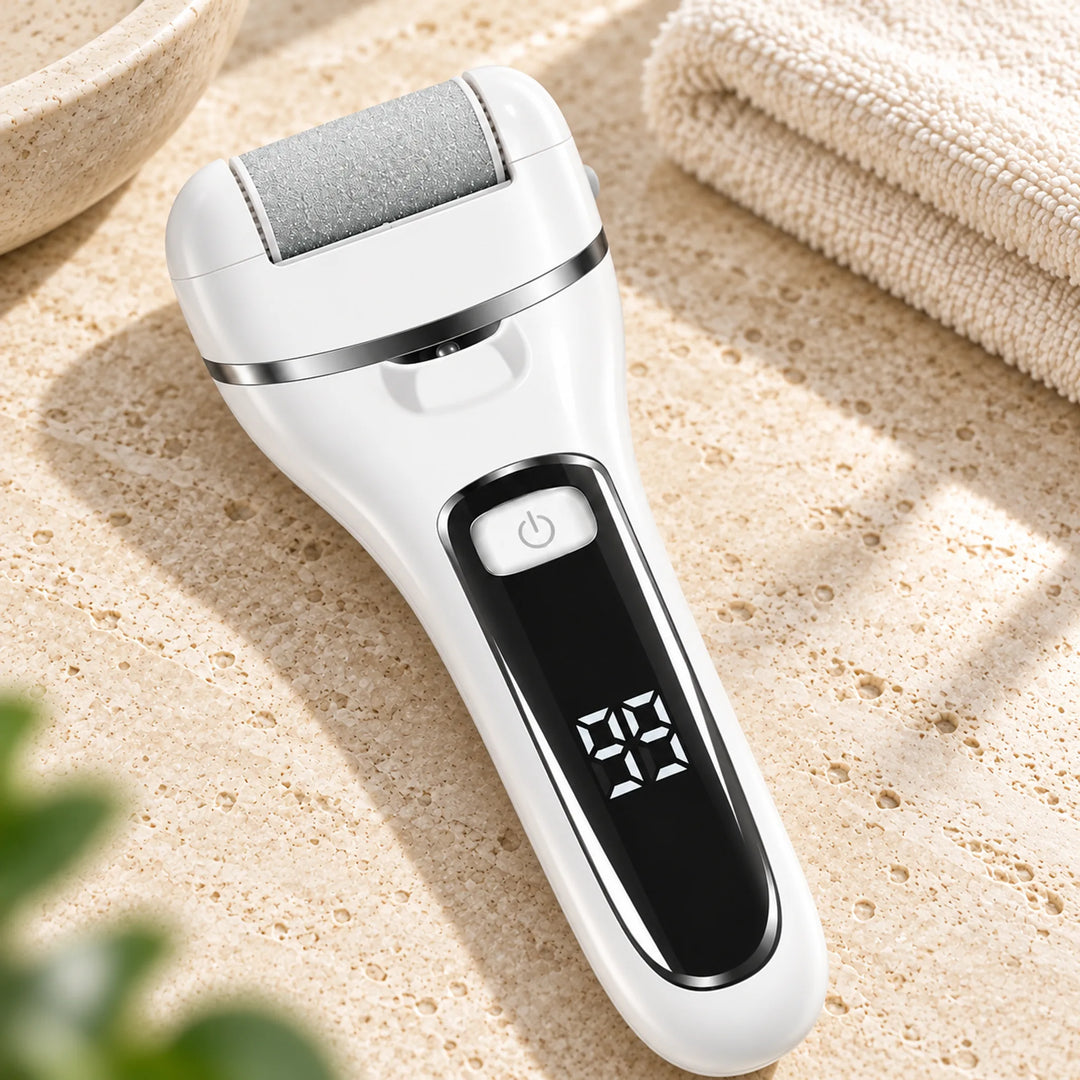Rechargeable Roller Foot File &amp; Pedicure Kit — shape and working surface