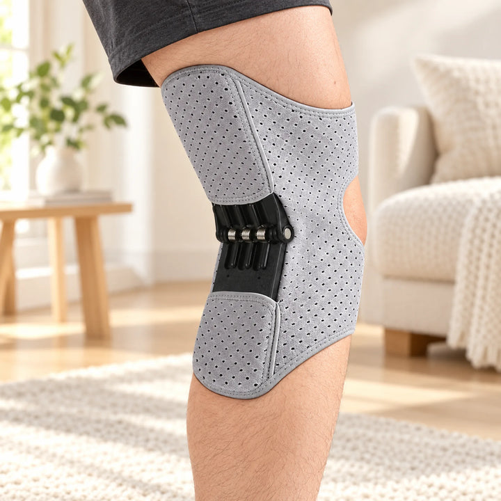 Spring-panel knee support — placement