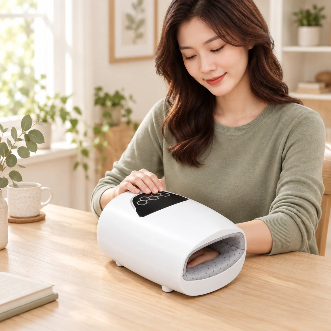 Rechargeable Heat &amp; Compression Hand Massager — routine