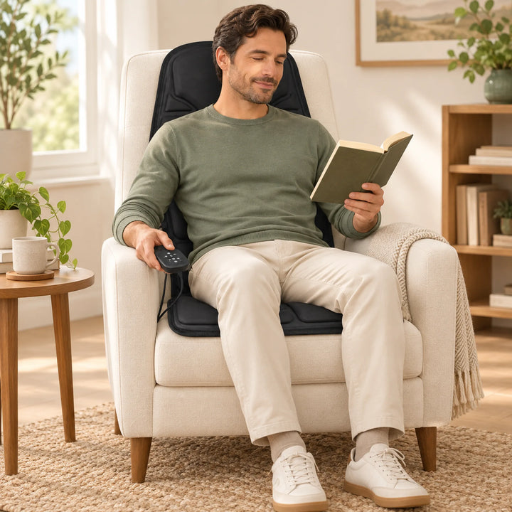 Heated Vibration Seat &amp; Back Pad — routine