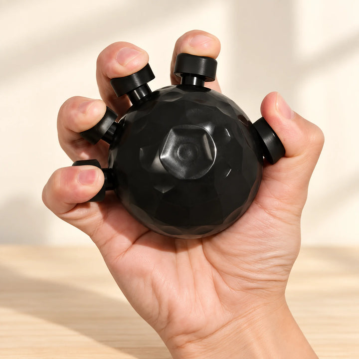 Finger exercise ball — hand placement