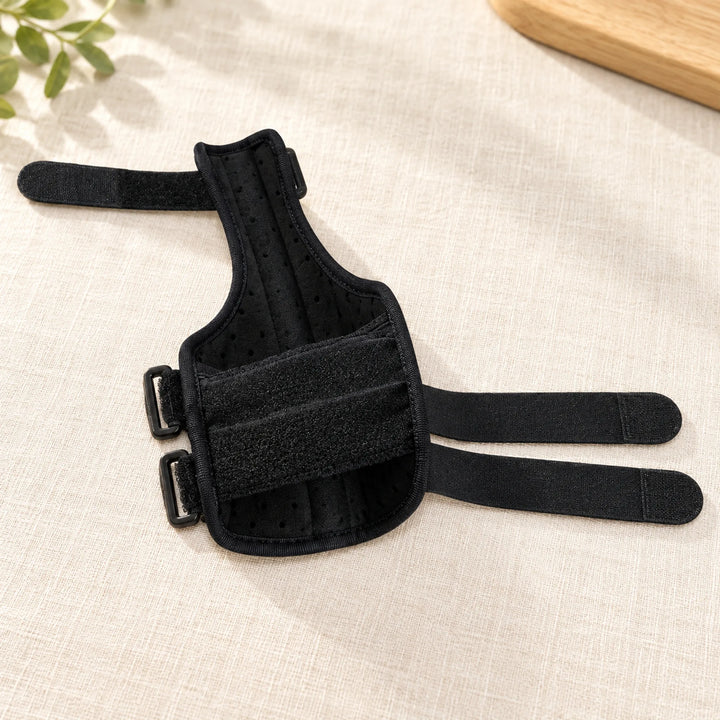 Thumb and wrist brace — open straps