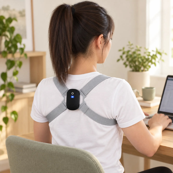 Posture reminder harness — shoulder placement