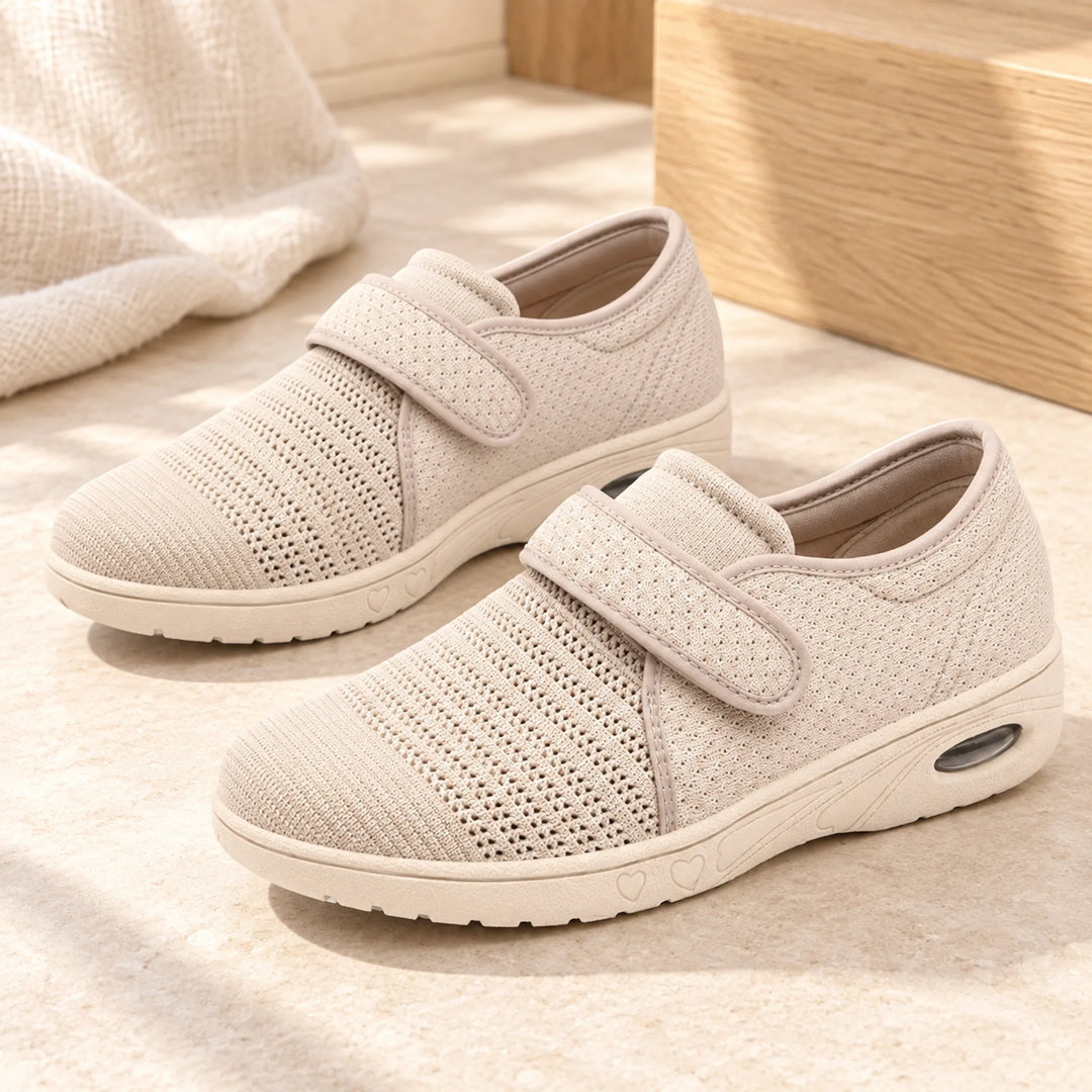 Adjustable Mesh Comfort Shoes — beige