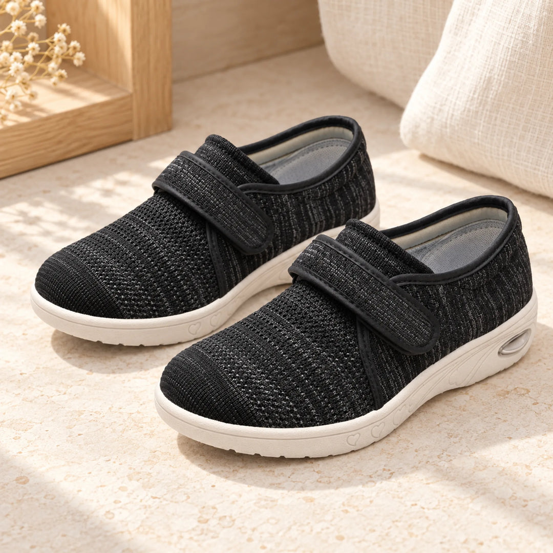 Adjustable Mesh Comfort Shoes — black gray