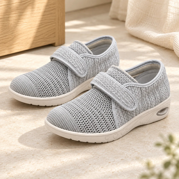 Adjustable Mesh Comfort Shoes — light gray