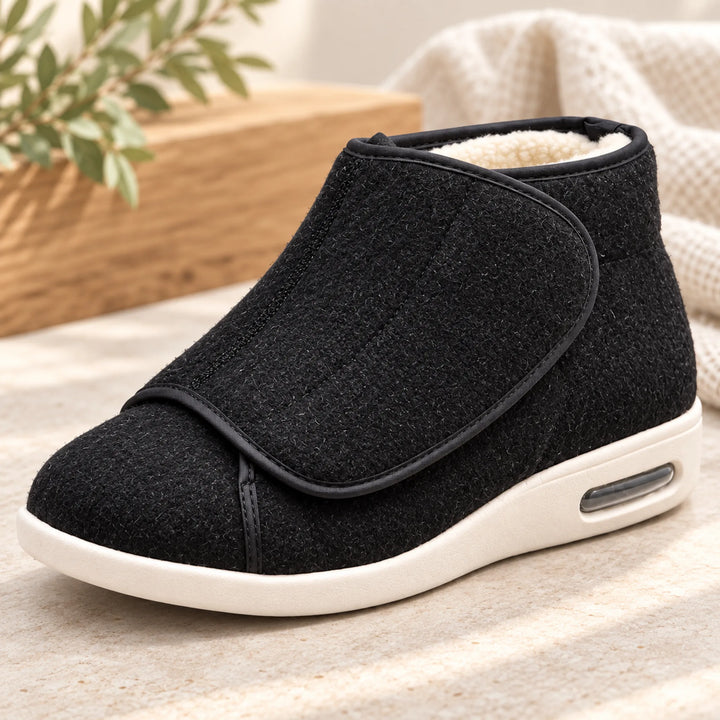 Fleece-Lined Wrap Comfort Shoes — detail