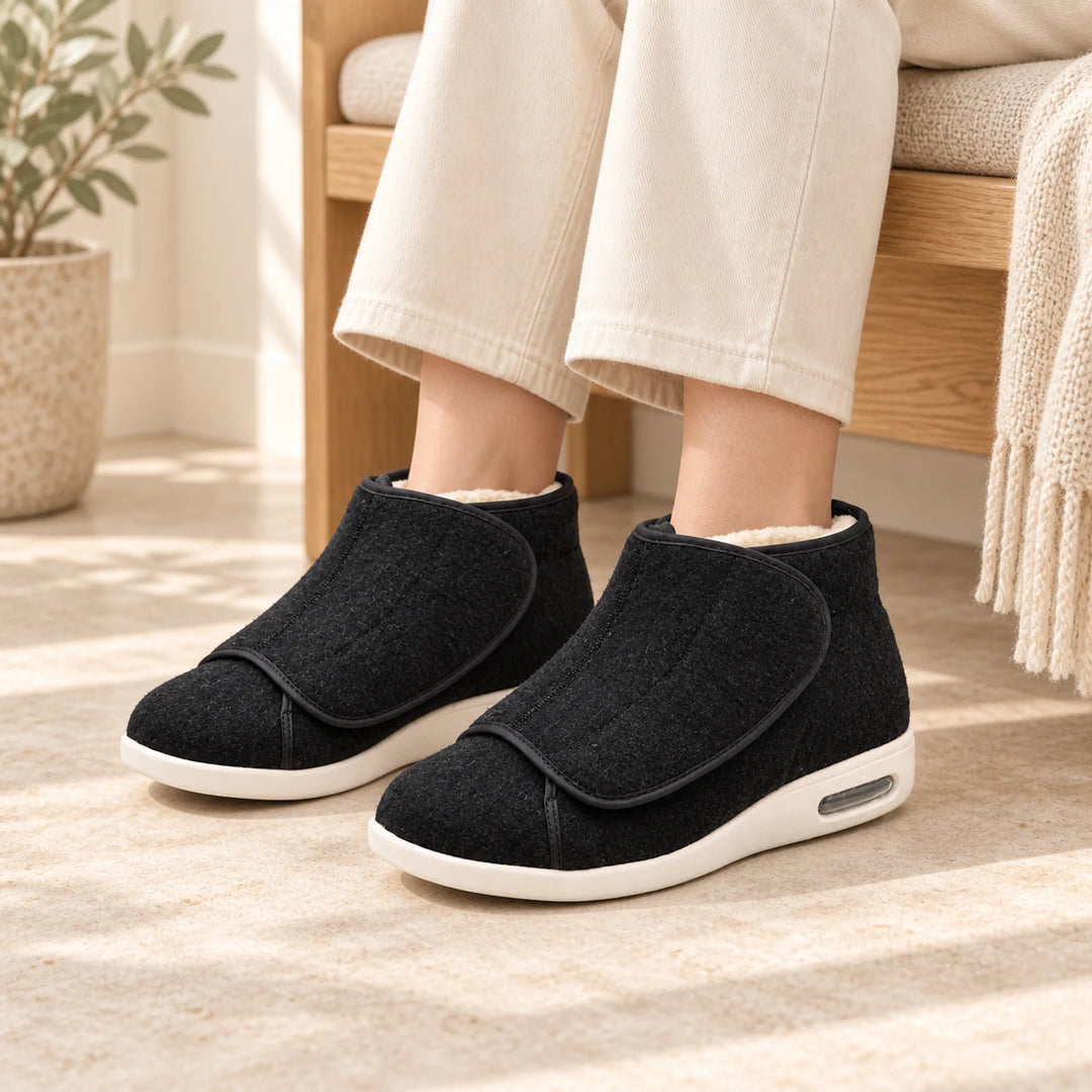 Fleece-Lined Wrap Comfort Shoes — routine