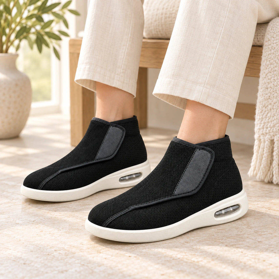 Ankle-High Wrap Comfort Shoes — routine