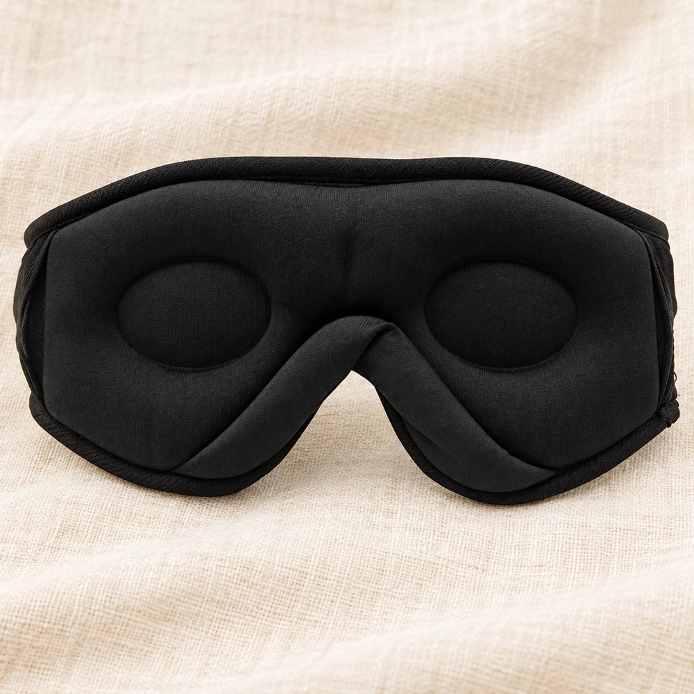 Contoured sleep mask — recessed eye areas