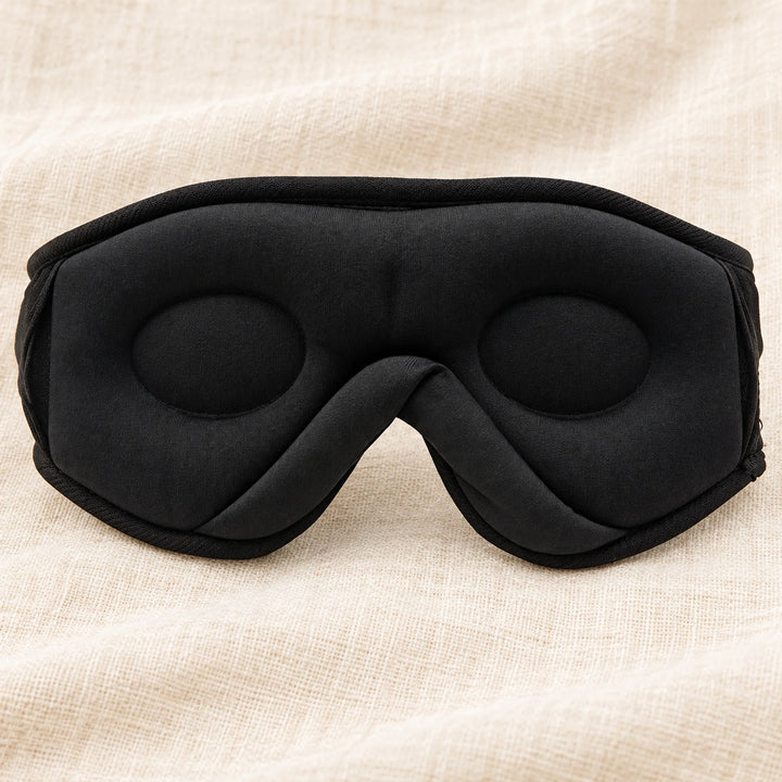 Contoured sleep mask — recessed eye areas