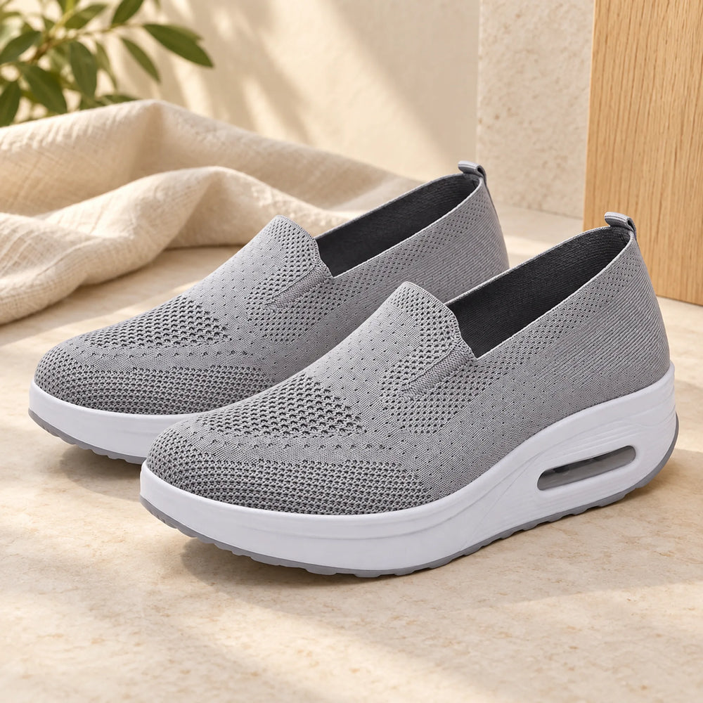 Women's Knit Slip-On Comfort Shoes — gray
