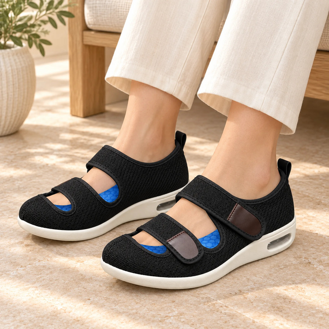 Double-Strap Mesh Comfort Shoes — routine