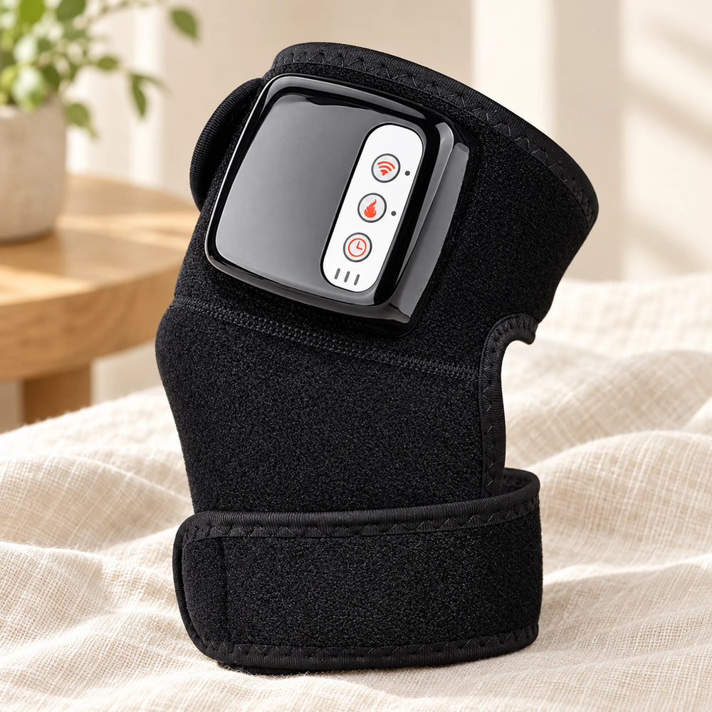 Adjustable Heat & Vibration Knee Wrap — construction detail