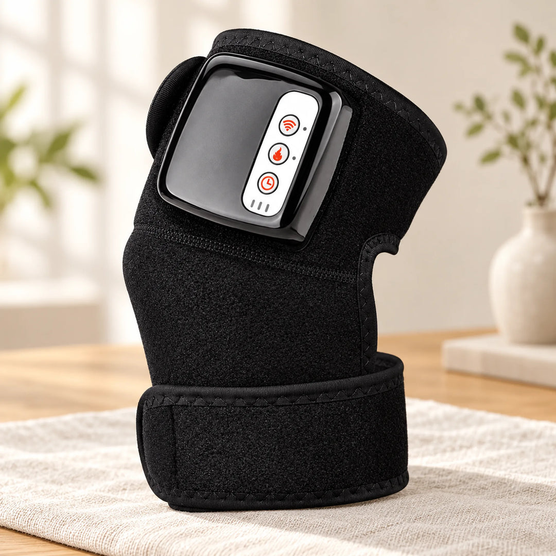 Adjustable Heat & Vibration Knee Wrap — product view