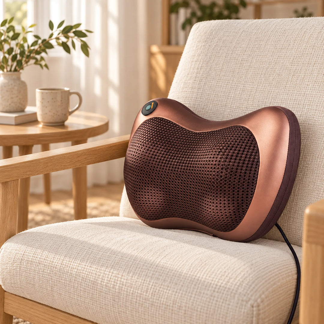 Compact Shiatsu Massage Pillow with Heat — home setup