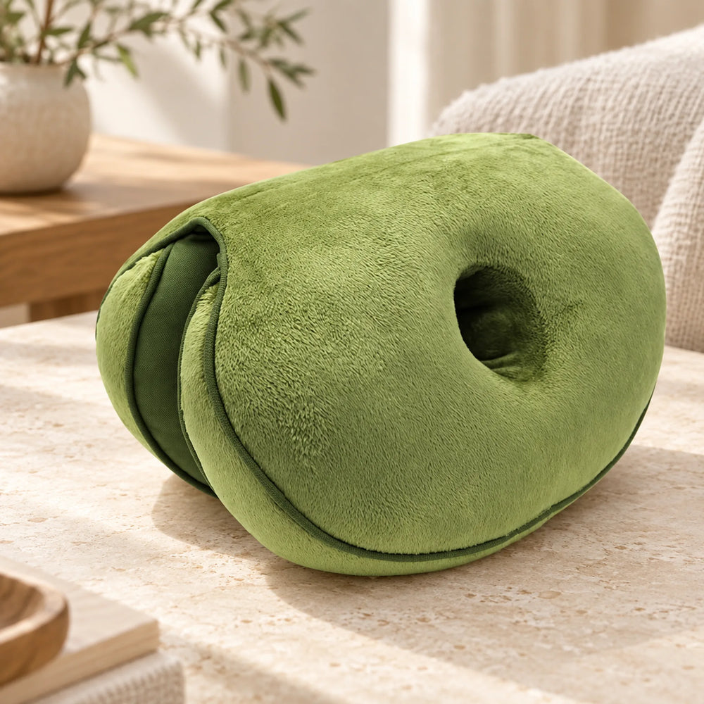 Foldable Dual-Lobe Seat Cushion — green