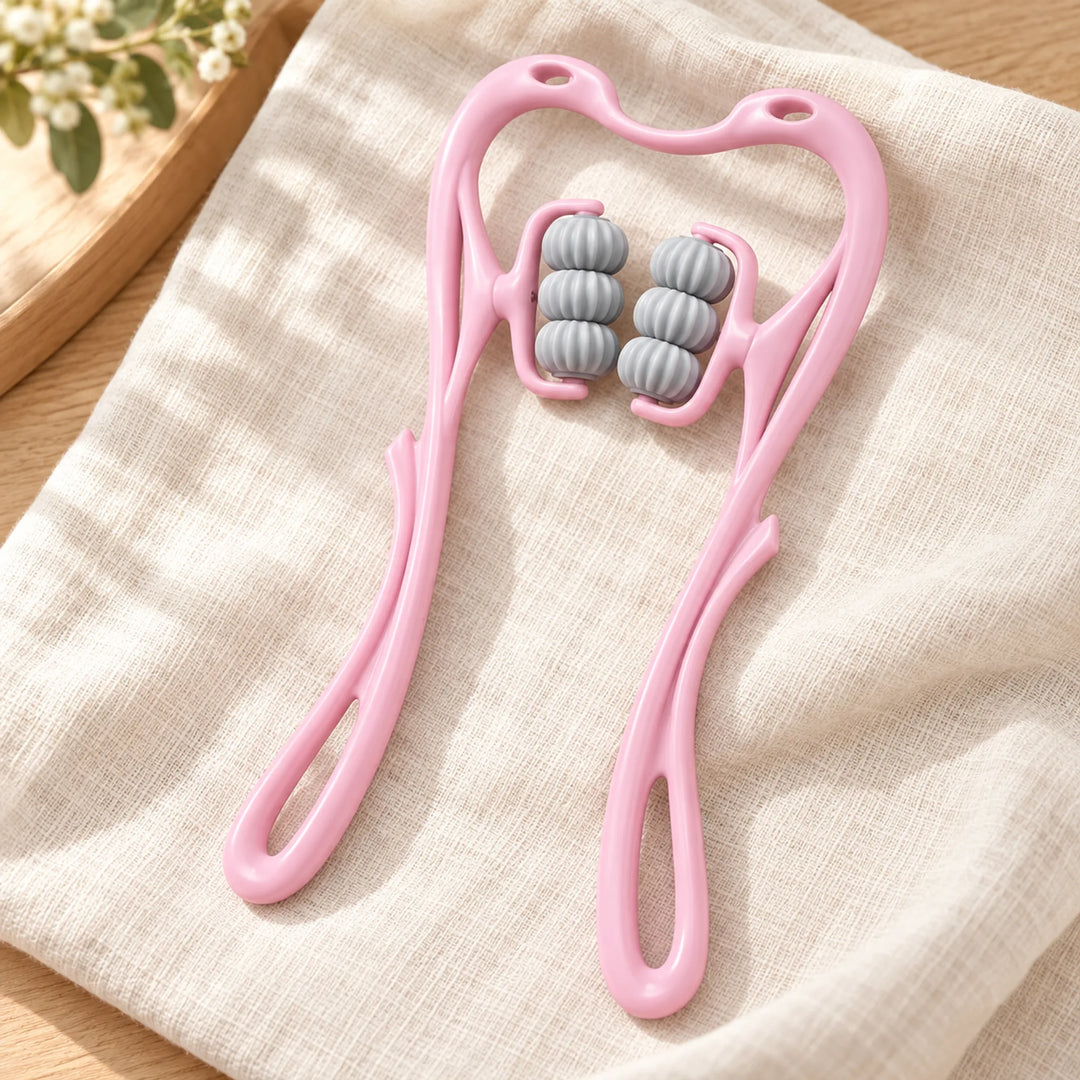 Six-Roller Manual Massage Tool — pink option