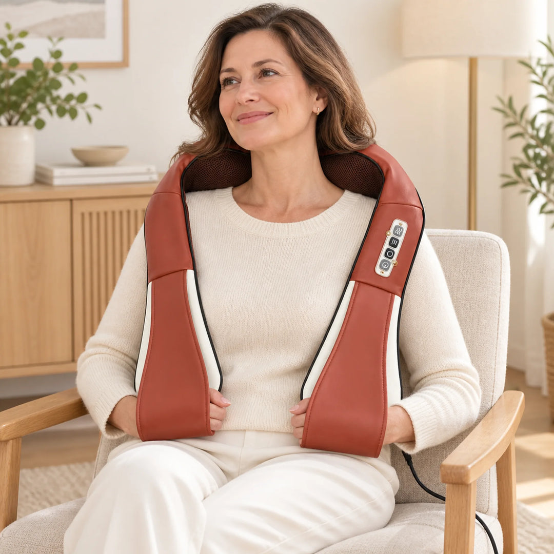Kneading Shoulder Massager with Heat — routine