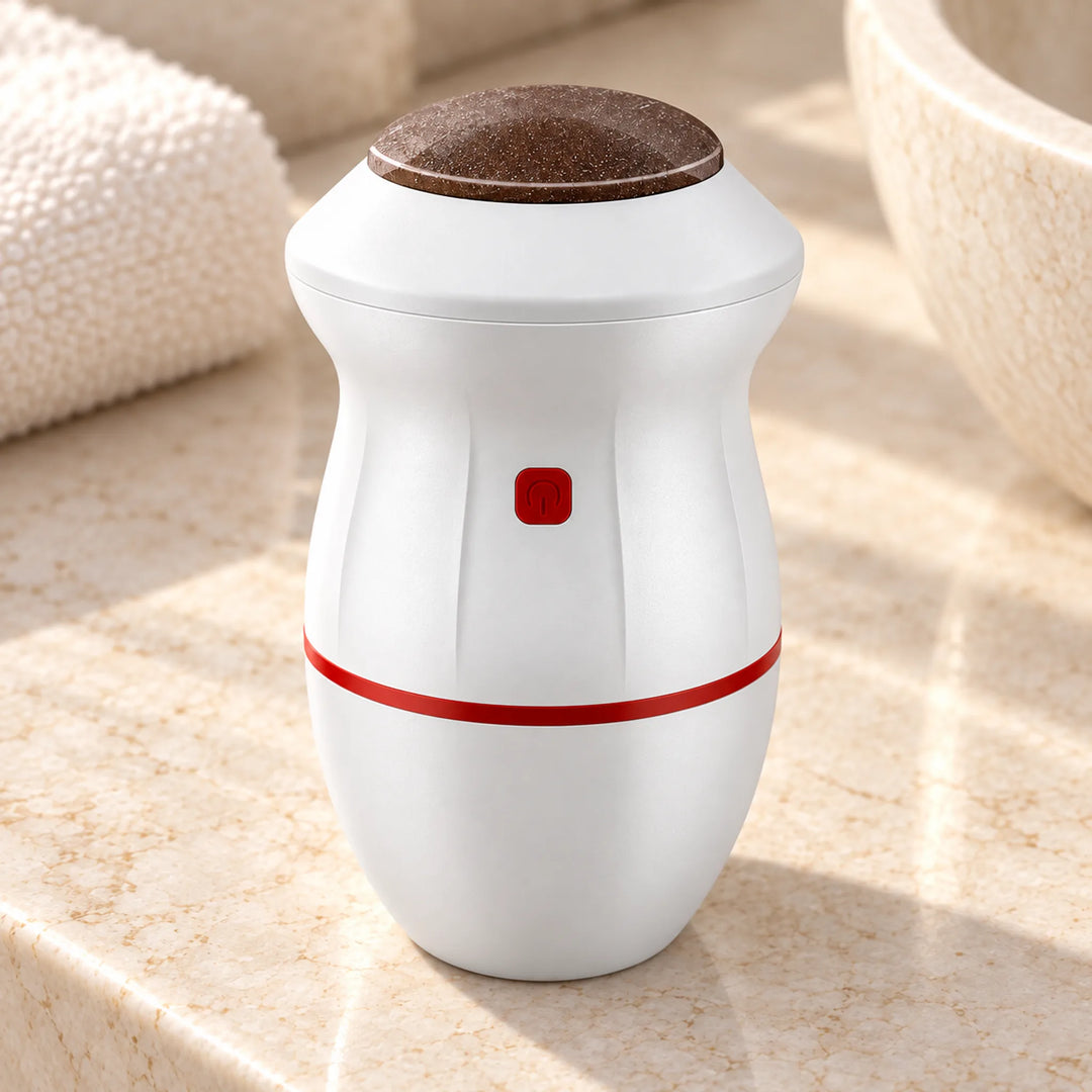 Palm-Size Electric Foot File — shape and working surface