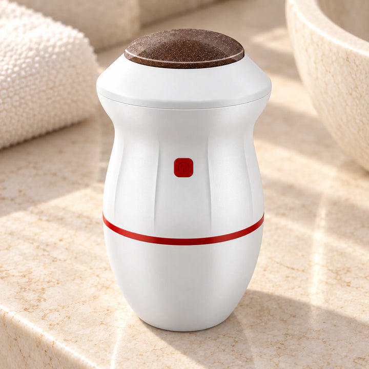 Palm-Size Electric Foot File — shape and working surface