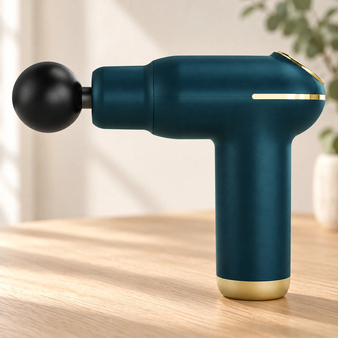 Compact Rechargeable Massage Gun — Blue