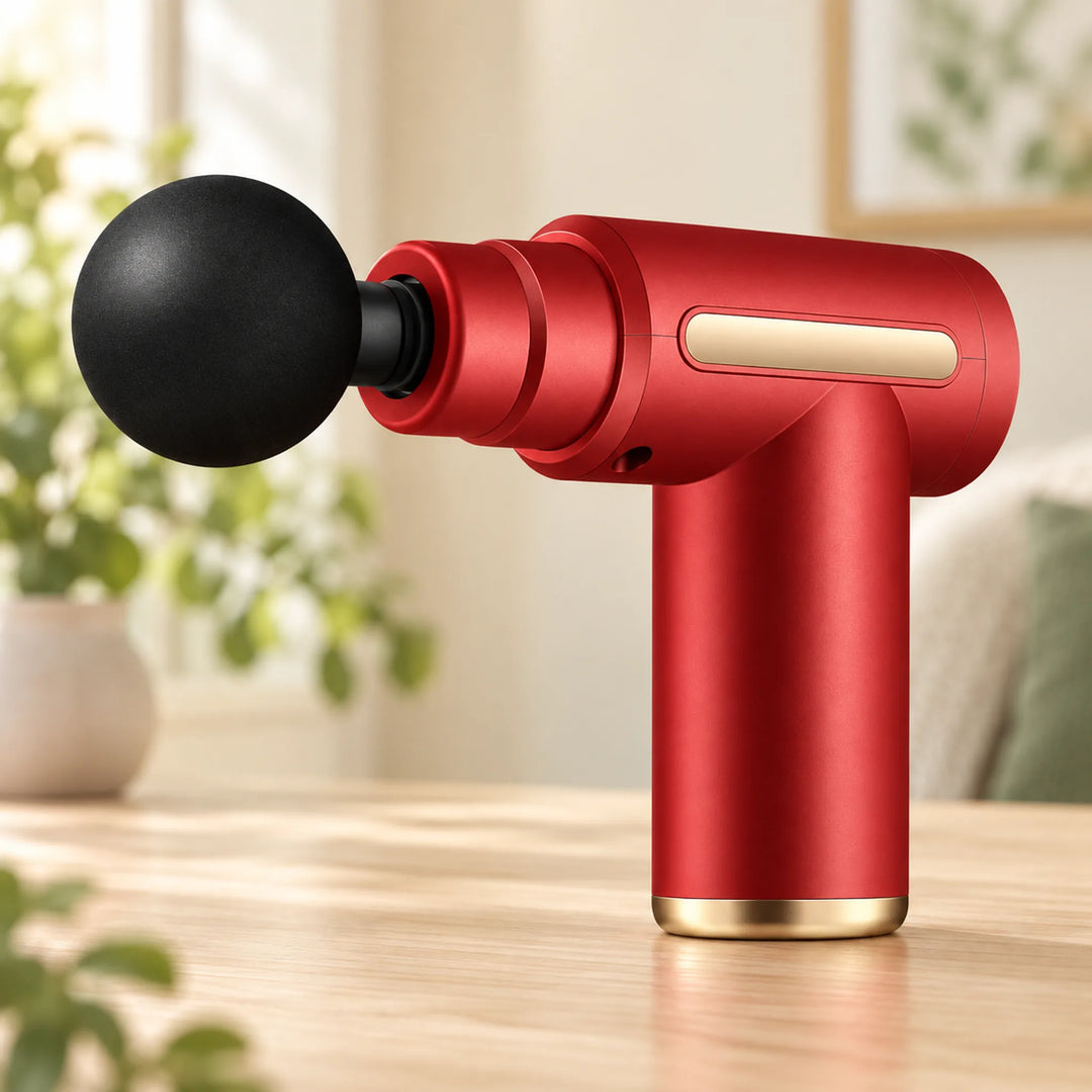 Classic Rechargeable Percussion Massage Gun — Red