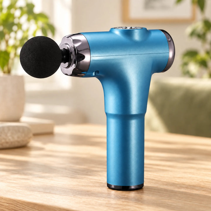 Portable Rechargeable Percussion Massage Gun — blue