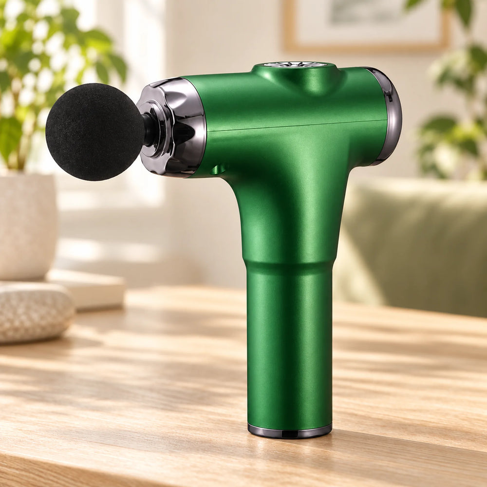 Portable Rechargeable Percussion Massage Gun — green