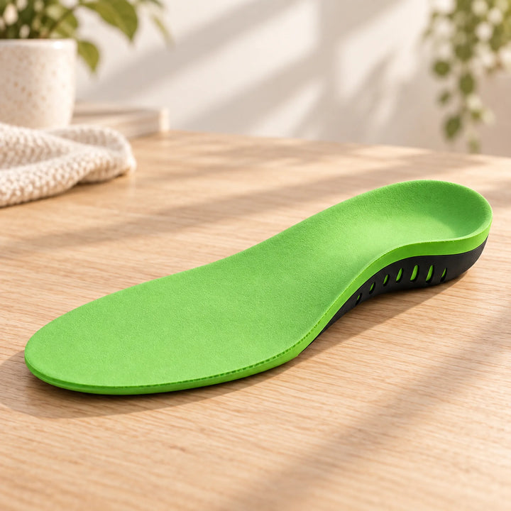 green black and orange everyday insole — arch and heel detail