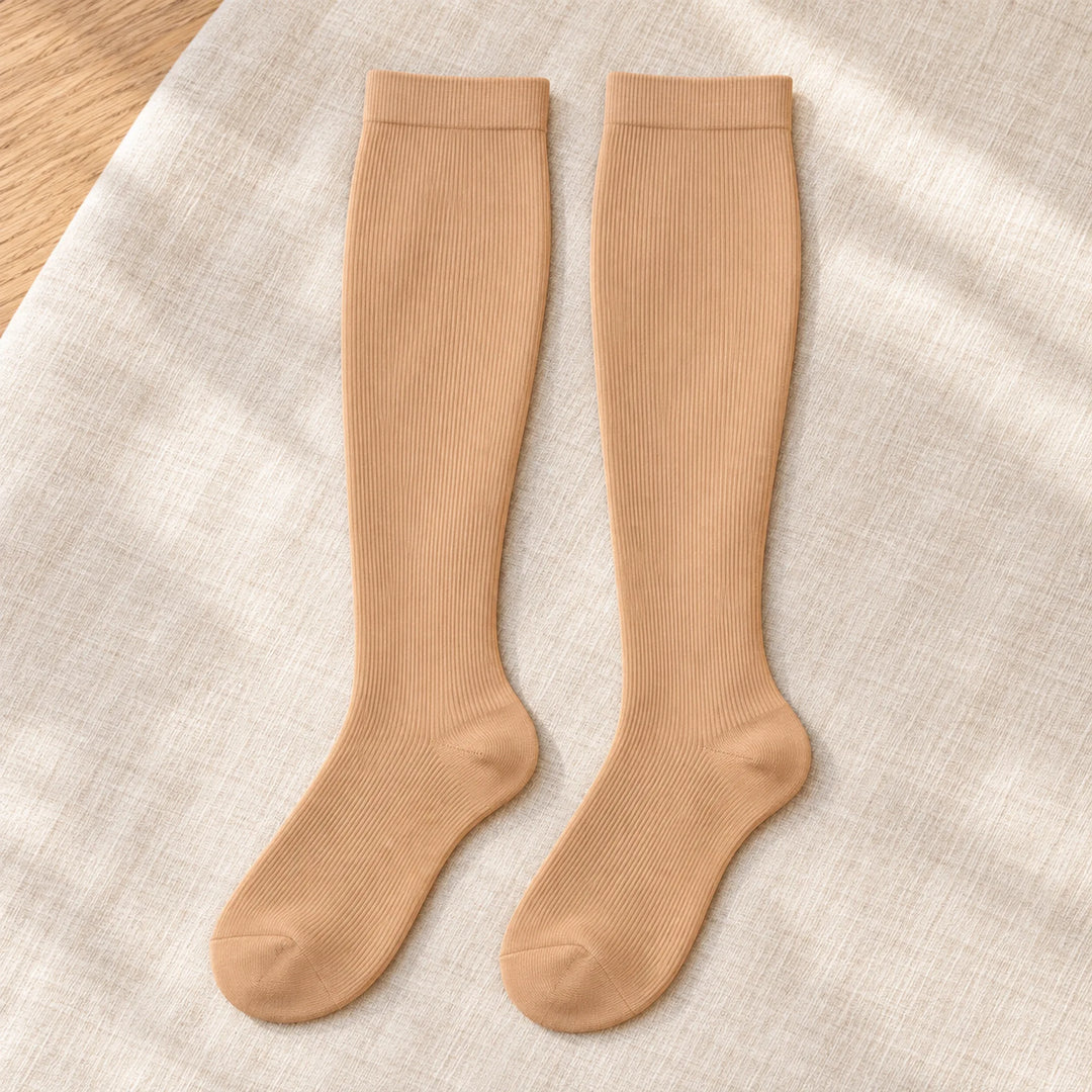 Knee-High Everyday Compression Socks — beige