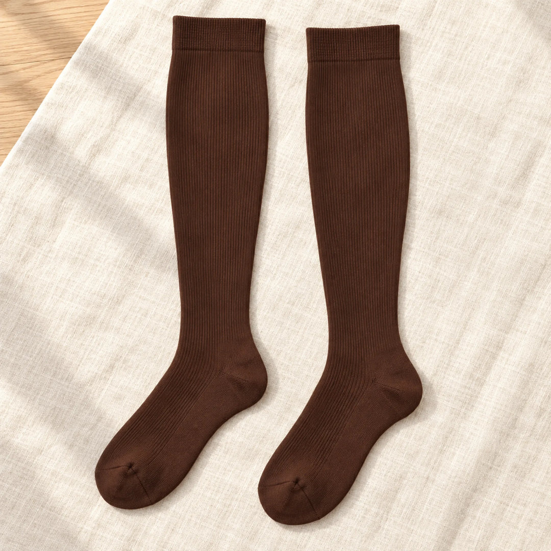 Knee-High Everyday Compression Socks — brown