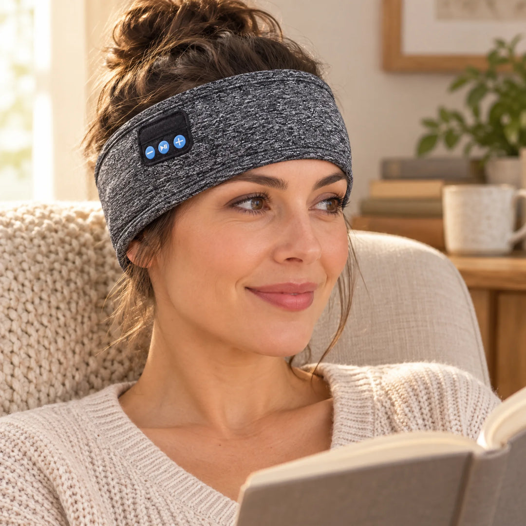 Bluetooth audio headband — listening while resting