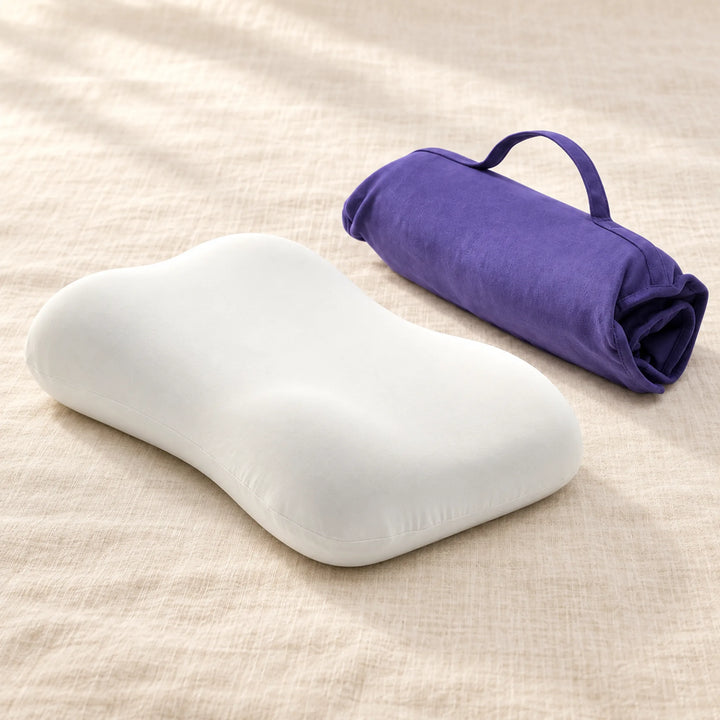 Compact contour travel pillow — Royal Purple
