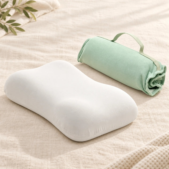 Compact contour travel pillow — Minty Fresh
