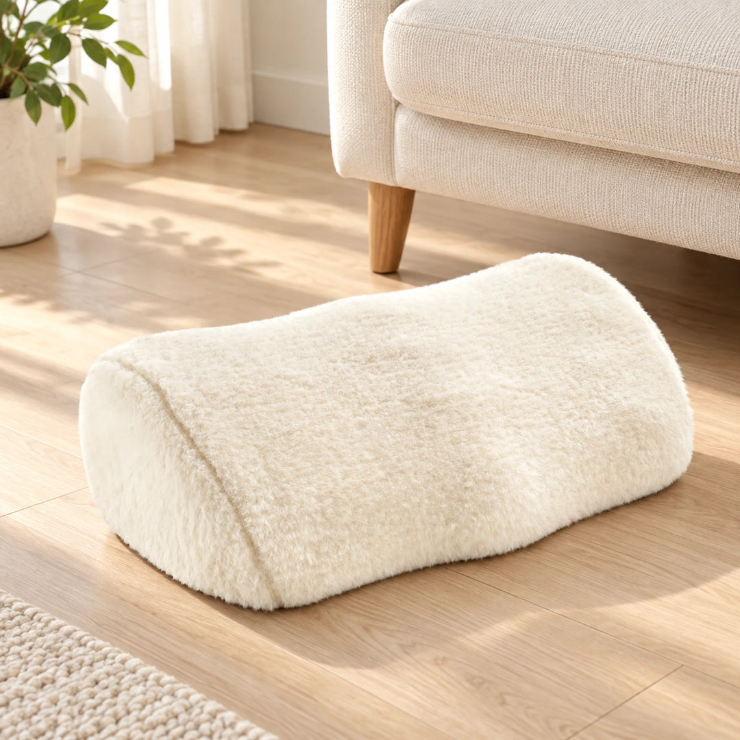 Contoured Footrest Cushion — cloud fur
