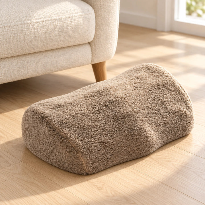 Contoured Footrest Cushion — mocha sherpa