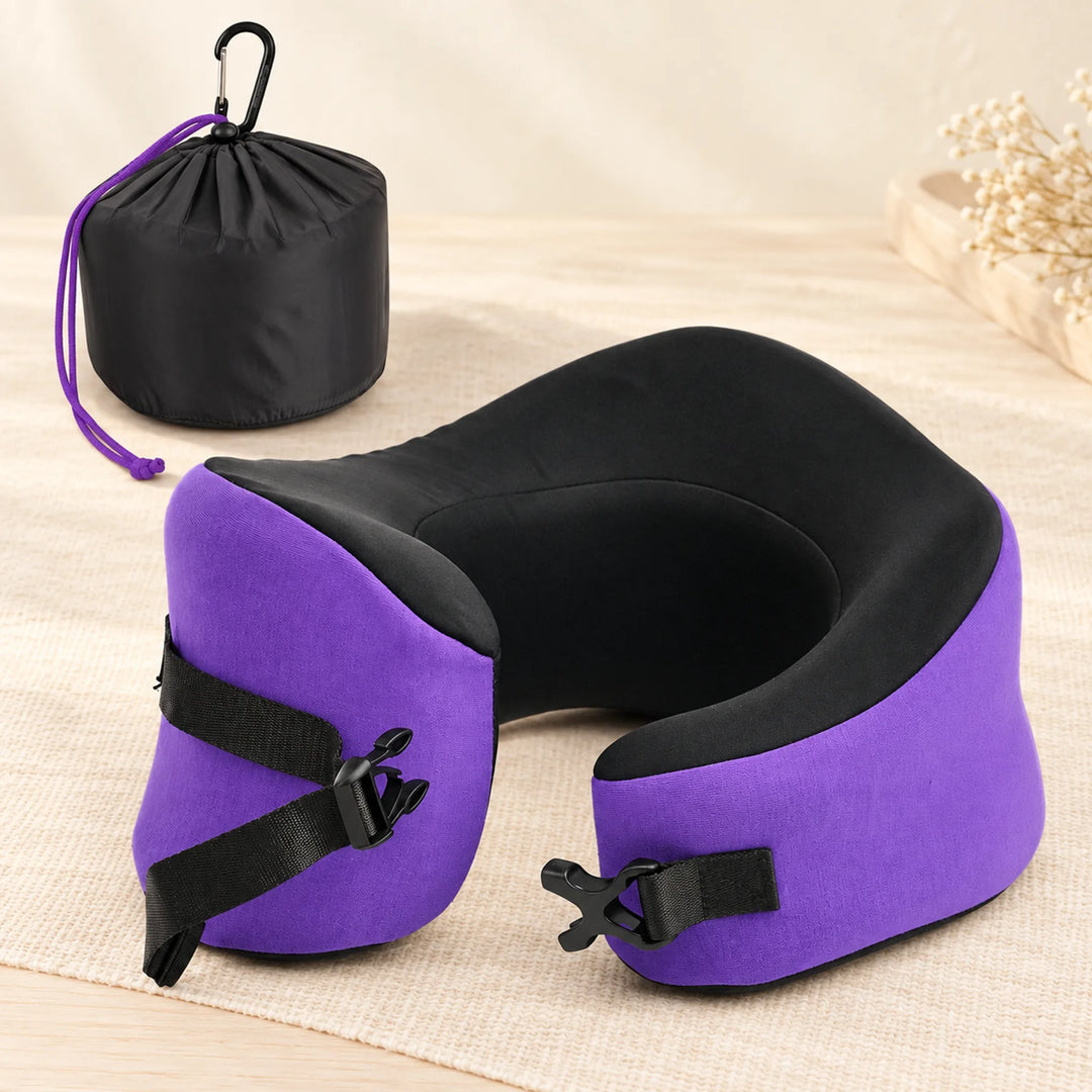 Wraparound travel neck pillow — Large / Royal Purple