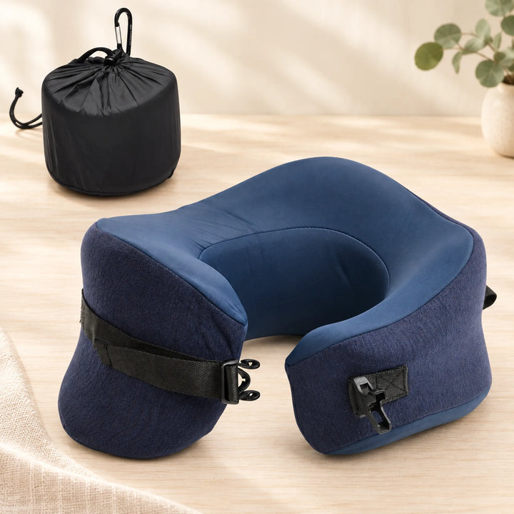 Wraparound travel neck pillow — Large / Navy