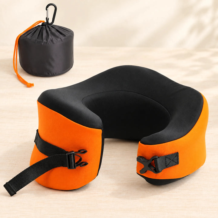 Wraparound travel neck pillow — Large / Dynamic Orange