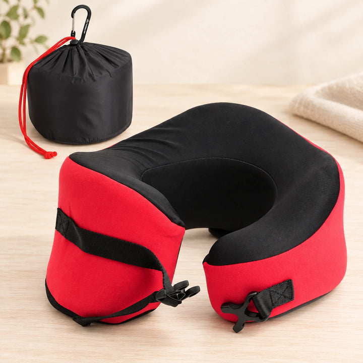 Wraparound travel neck pillow — Large / Bold Red