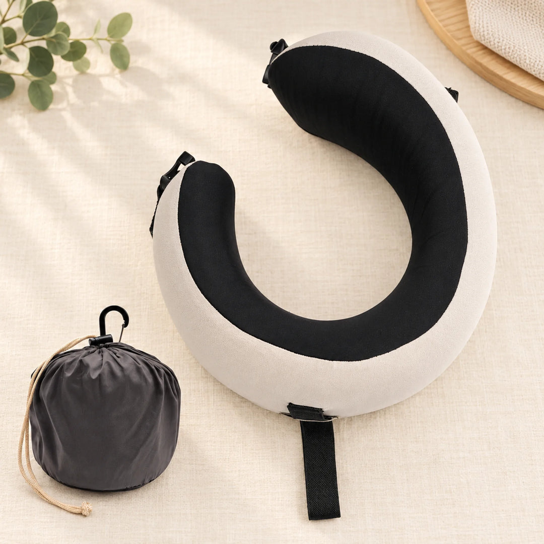 Wraparound travel neck pillow — Medium / Lunar Grey