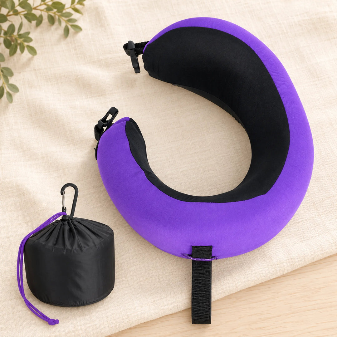 Wraparound travel neck pillow — Medium / Royal Purple