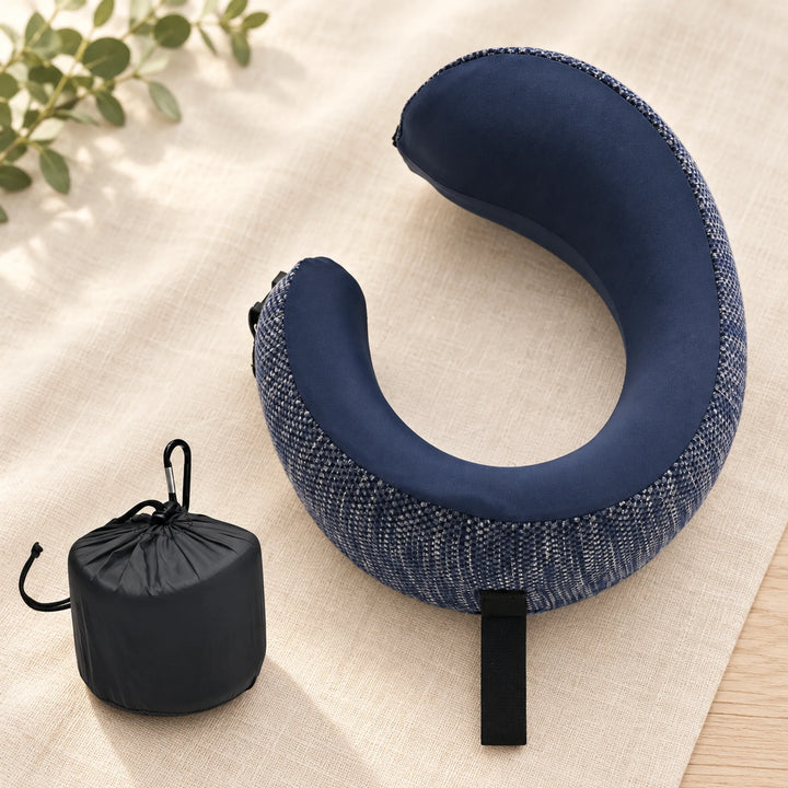 Wraparound travel neck pillow — Medium / Navy