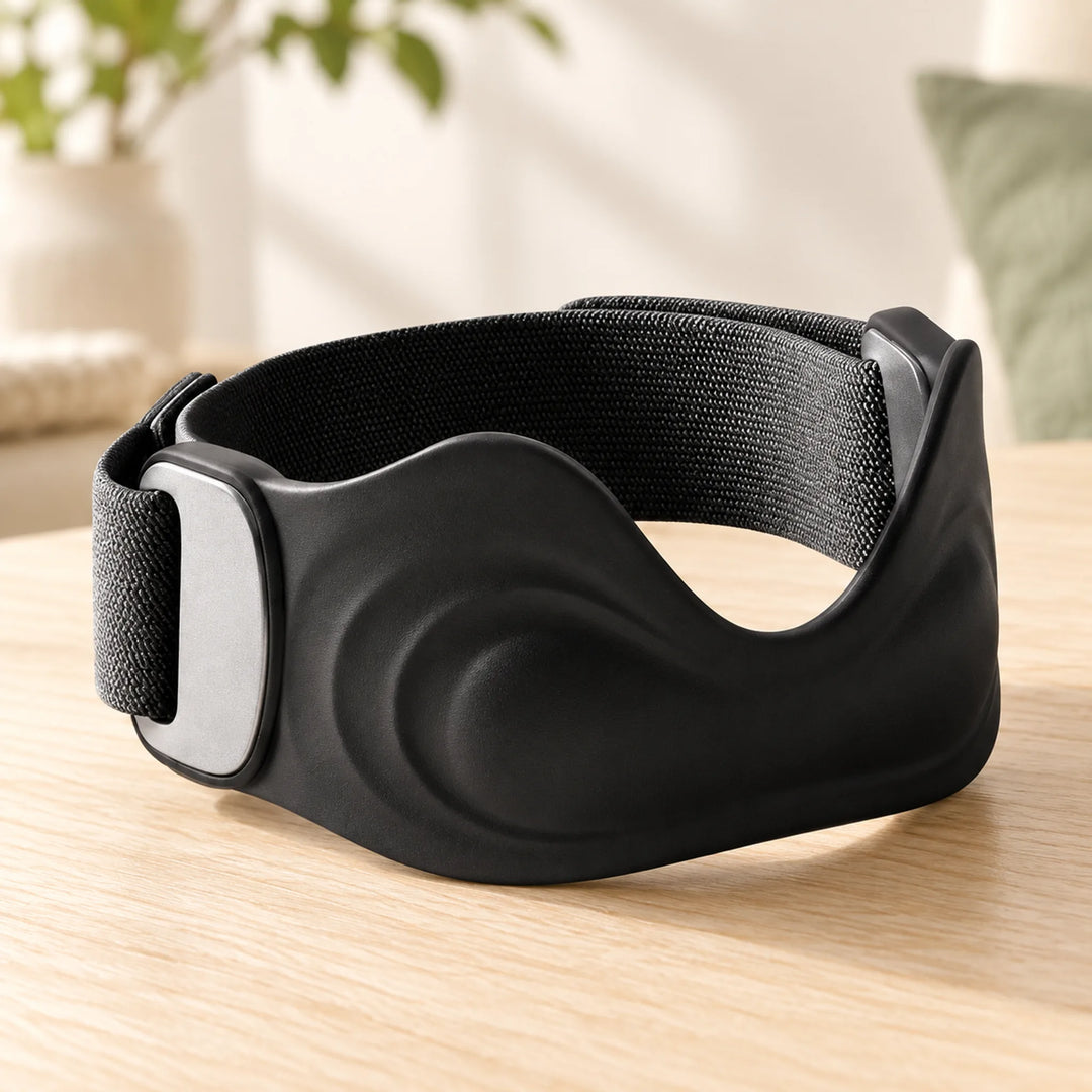 Patellar support strap — silicone black